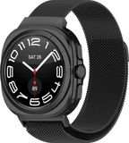 Strap-it Milanees smartwatch bandje met magneetsluiting - Milanese band geschikt voor de Samsung Galaxy Watch Ultra 47mm - zwart