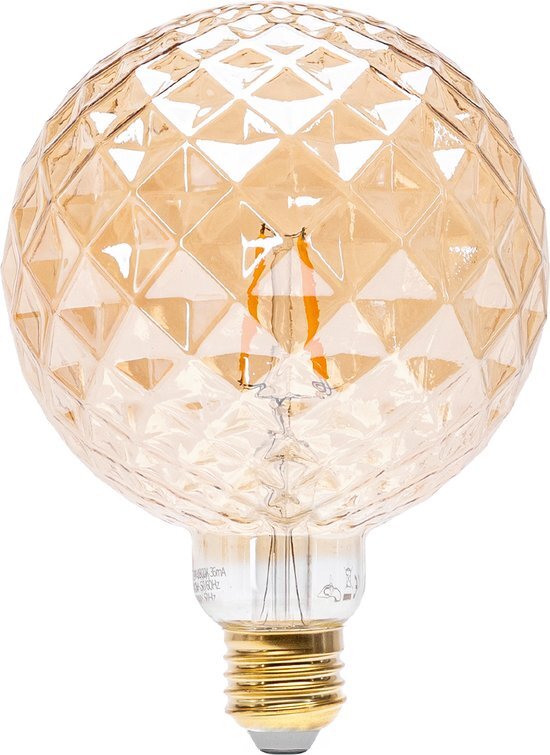 BES LED LED Lamp - Aigi Glow Pineapple - E27 Fitting - 4W - Warm Wit 1800K - Amber