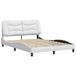 Hvar Cadre de lit sans matelas similicuir blanc 140x200 cm