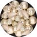 Decoris Kaemingk B.V. Kerstversiering kunststof kerstballen/hangers parel/champagne 6-8-10 cm pakket van 62x stuks