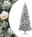 vidaXL Sapin de Noël artificiel pliable 300 LED Vert et Blanc 210 cm