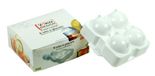 YOKO DESIGN 1189 ijsblokjesmaker in bolvorm, van pvc, 14,5 x 16,8 x 6,4 cm, wit