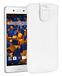 mumbi Echt leren hoesje compatibel met Sony Xperia X hoesje leren hoesje case wallet, wit