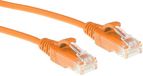 ACT Oranje 0,25 meter LSZH U/UTP CAT6 datacenter slimline patchkabel snagless met RJ45 connectoren DC9152