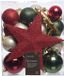 Decoris Kerstballenset - 33 stuks - Kunststof - Multi color