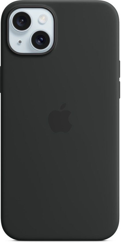 Apple Silicone Backcover MagSafe voor de Apple iPhone 15 Plus - Black