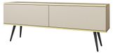 Meuble TV blanc, 135 cm, avec portes push-to-open