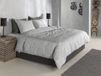 Zohome Dekbedovertrek Petali di Lino - Grijs - 100% Katoen - Bloemen - 140x220 + 1 sloop 60/70 cm