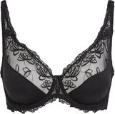 Hunkemöller Dames Lingerie Niet-voorgevormde beugel bh Diva - Zwart - maat D90