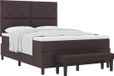 vidaXL Boxspringbed met matras, donkerbruin, 160 x 200 cm, met stoffen bekleding