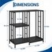 StarTech Keukenplank - 3 niveaus - Planken voor magnetron - Onderstel voor mini-koelkast - Koffiestation - Hout en staal - Zwart