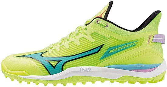 Wave Leopardus Sportschoenen Unisex - Maat 42 - Hockey - Limegroen/Blauw/Zwart