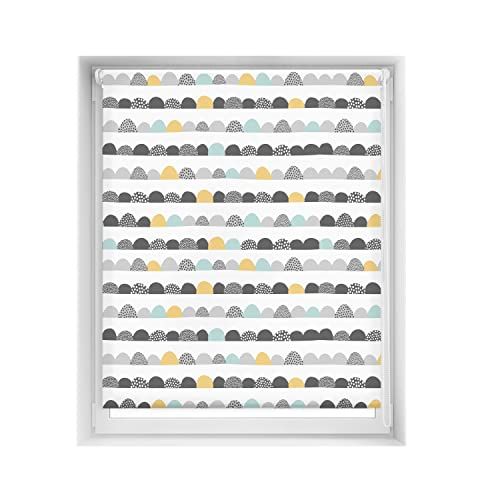Blindecor Easy jaloezie zonder boren, bedrukt, lichtdoorlatend, halve maan, 130x150cm