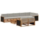 vidaXL - Buiten - bank - set - 9 - st