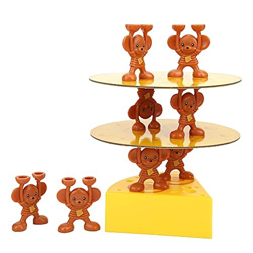 MXGZ Tafelinteractie speelgoed, glad en braamvrij gestapeld kaasmuizenspel Mooie vorm Heldere kleuren voor speelgoedgeschenken voor persoonlijke interactie