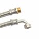 Klasebo Flexible Water Hose 1/2 Inch, Stainless Steel, DVGW Approved, Hose with Bend, 800mm