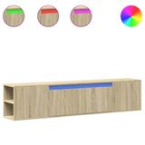 VidaXL TV-wandmeubel met LED-verlichting 180x31x39,5 cm Sonoma eiken