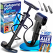 Nextcover Pompe à vélo - Technologie Airflow - Pompe sur pied - Avec manomètre - Noire