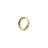 Guess JUMR03219JWYGBK62 Legacy Ring Heren Geel Goud Zwart Zirkoon Maat 62