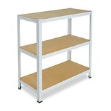 Shelfplaza HOME metalen stellingkast - 115x120x60 cm - wit - 3 planken