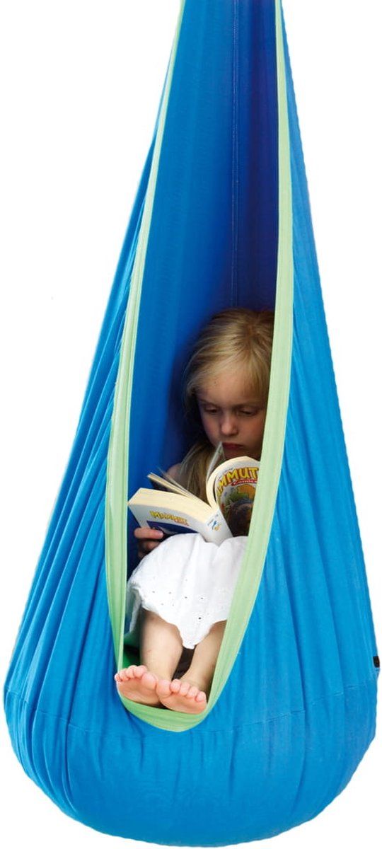 Viking Choice Kinder hangstoel schommel - Cocon Blauw Groen