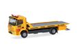Herpa vrachtwagen model Mercedes-Benz Atego 13 plateau-bergingswagen "Jäger", schaal 1:87, voor diorama, modelbouw, verzamelobject, Made in Germany, kunststof