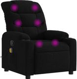vidaXL Fauteuil de massage Noir Tissu