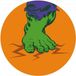 Komar Fotobehang - Avengers Hulks Foot Pop Art 125x125cm - Rond - Vliesbehang - Zelfklevend
