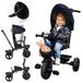 Tricycle 2-in-1 avec cadre en magnésium, auvent et pliable