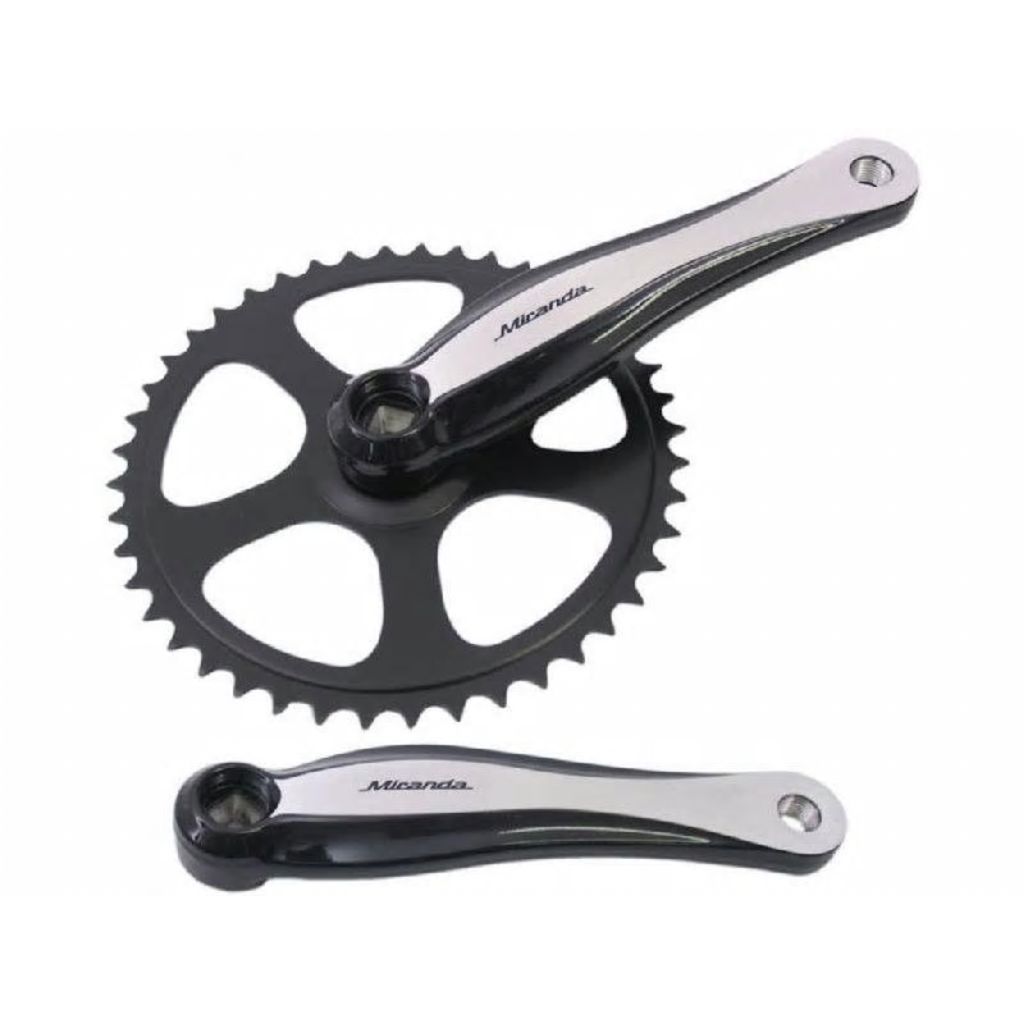 Miranda Crankstelset Beta1 44T 170 mm Zwart/zilver