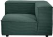 Vente-unique Fauteuil d'angle en velours côtelé vert RUZOLO