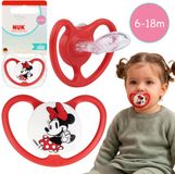 sarcia.eu NUK DISNEY Minnie Mouse Air-troostfopspeen, orthodontische siliconenfopspeen voor baby's 18-36 maanden + etui