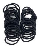 MSC 40 stuks 4 mm dikke elastische haarbanden 50 mm diameter - zwart