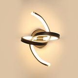 Comely Binnenwandlamp, 16W Gebogen Design LED Wandlamp, Moderne Acryl Wandlamp voor Slaapkamer, Woonkamer, Hotel, Trap, Gang, 3000K Warm Wit