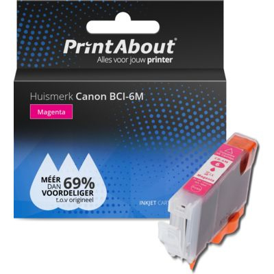 PrintAbout Huismerk Canon BCI-6M Inktcartridge Magenta