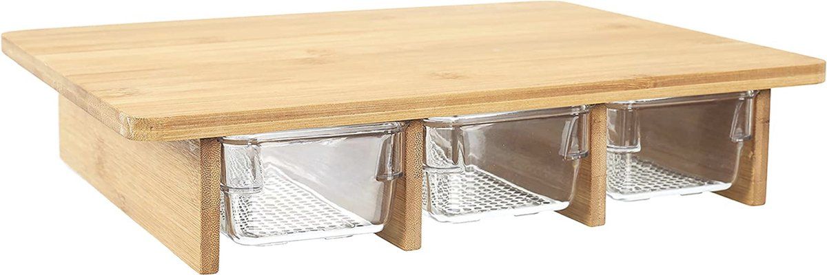 CMP Cook concept - snijplank met 3 vakken - bamboe - hout