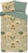 dekbedovertrek fleurs et plantes - 1 personne 140x200/220 cm - Vert - 100% Coton renforcé
