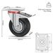 Roues pour meubles - Roues de transport fixes - Pour usage intensif - Jeu de 8 - Diamètre 160 mm - Certifié RoHS