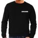 Bellatio Decorations Beveiliging sweater / trui zwart voor heren - bedrukking aan voor- en achterkant - beveiliger trui XXL