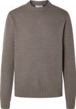 Selected Homme Heren trui SLHDANE regular fit Bruin M Ronde Hals Volwassenen