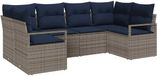 vidaXL Hoek loungeset 4 zitplaatsen Polyrattan Grijs