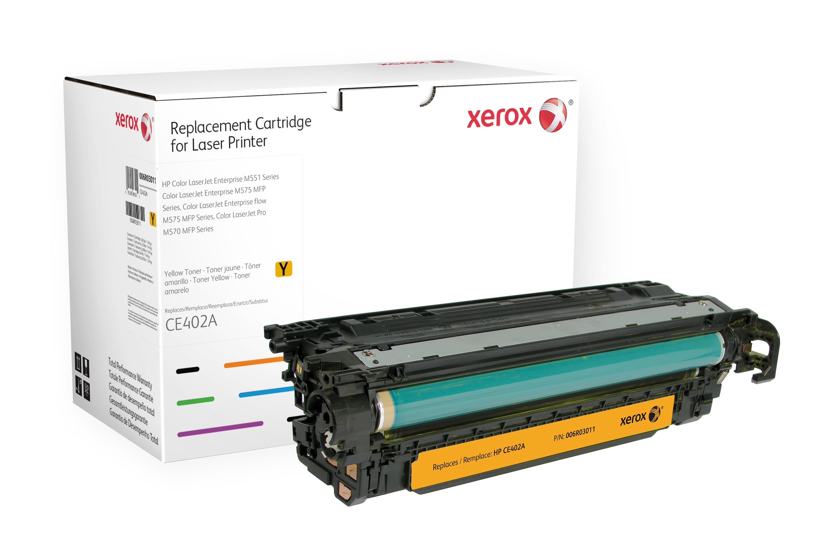 Xerox 006R03011 Gele toner cartridge. Gelijk aan HP CE402A. Compatibel met HP Colour LaserJet M551