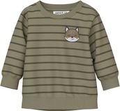NAME IT - NBMNADDEL LS SWEAT BRU - Baby - Vesten - Maat 50 - Katoen/Elastaan - Mermaid