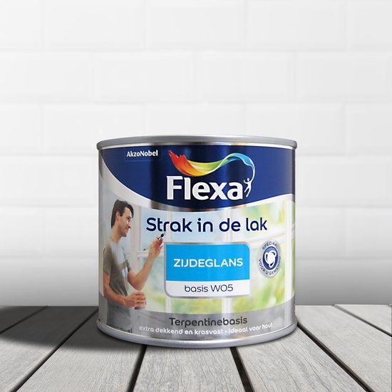Flexa Strak in de Lak Alkyd Zijdeglans - 0.5L - Wit
