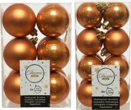 Kaemingk B.V. Décoration de Noël boules de Noël en plastique cognac marron 4-6 cm paquet de 40x pièces