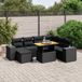 Prolenta Maison Exclusive - Ensemble de salon de jardin 8 pièces avec coussins, rotin synthétique noir