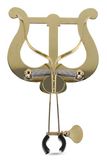 GEWA Marspartituurhouder Trompet - Messing - Grote Lyra - 2 drukknoppen - Met klem