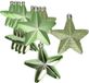 Decoris Kersthanger Sterren - 24 stuks - Groen - 7 cm - Kunststof