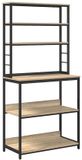 vidaXL Keukenplank 5-laags 80 x 40 x 168 cm Bewerkt hout Sonoma Eik