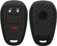 kwmobile autosleutel hoesje geschikt voor Alfa Romeo 3-knops draadloze autosleutel - Autosleutel behuizing in zwart - Carbon design